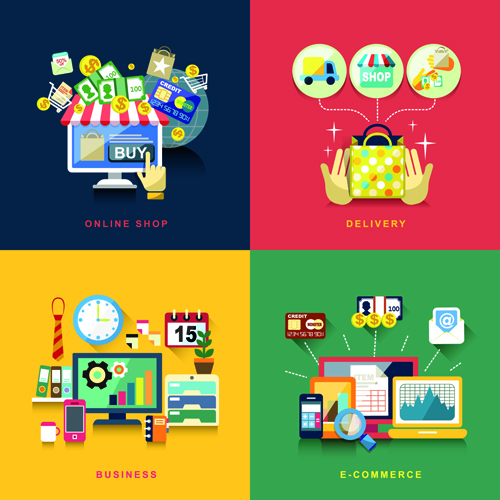 Flat infographics icons creative vector 05
