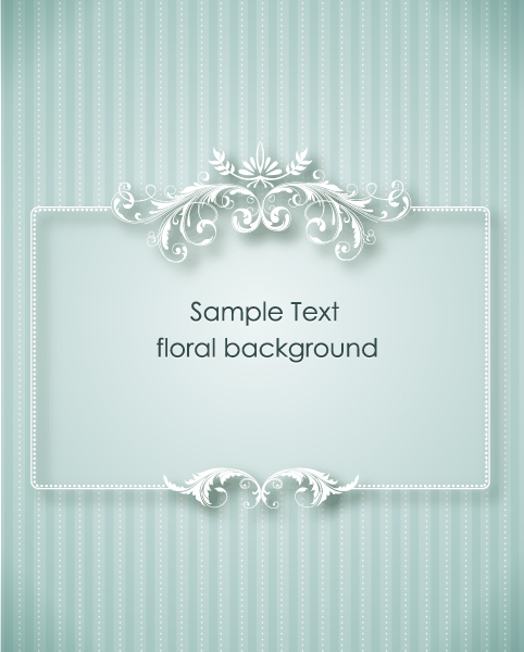 Floral Frames vector backgrounds set 08