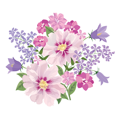 Gentle flower background vector 01 Gentle flower background vector 01