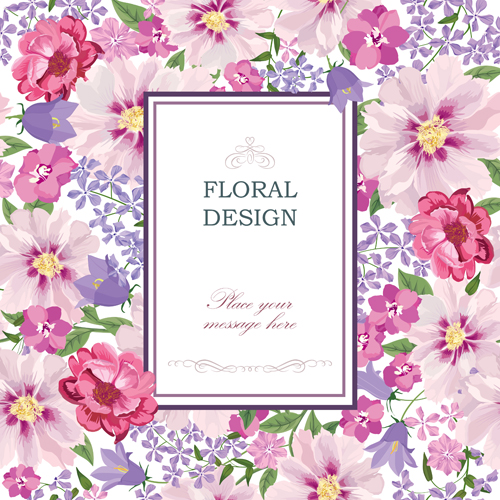 Gentle flower background vector 02 Gentle flower background vector 02
