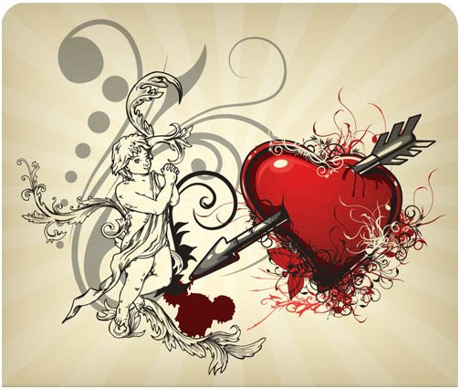 Love Backgrounds wiht red heart vector Love Backgrounds wiht red heart vector