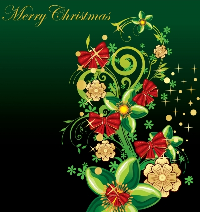 Merry christmas floral design vector Merry christmas floral design vector