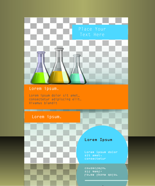 Modern business flyer cover illustration vector 05