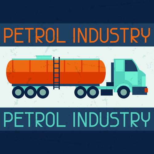 Oil industry elements with grunge background 07
