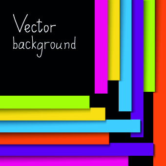 Colored Paper strips vector background 01
