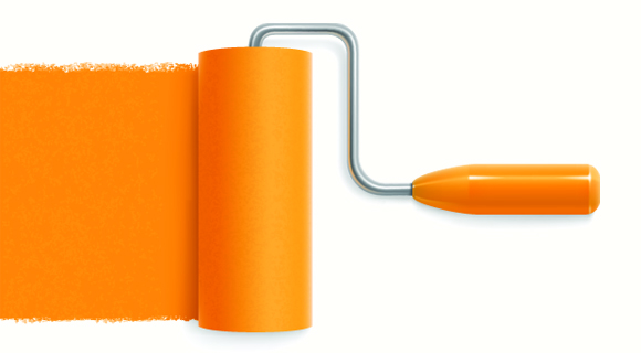 Realistic paint brush vector graphics