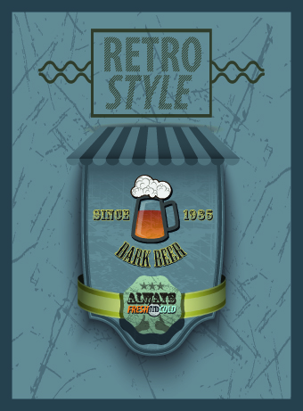 Retro cafe and restaurant menu 04