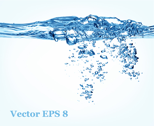 Transparent water splash effect vector background 20
