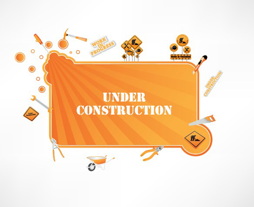 Different Under Construction icon vector set 03
