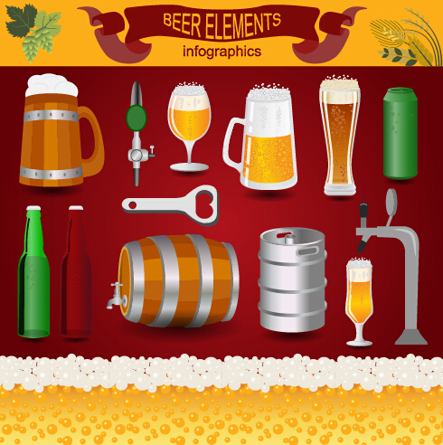 or beer menu creative design graphic 03 Vector beer menu creative design graphic 03
