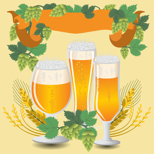 Vector beer menu creative design graphic 05