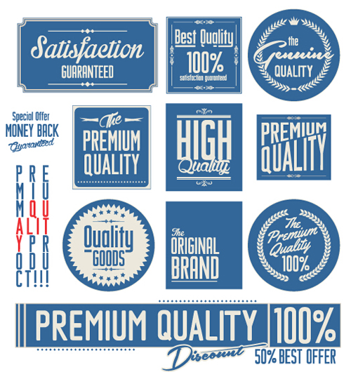 vintage stickers sticker quality premium labels label banner 