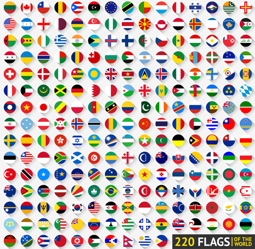 world material icons flags 