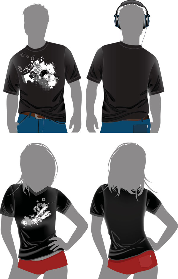 Creative Clothes design elements vector set 10