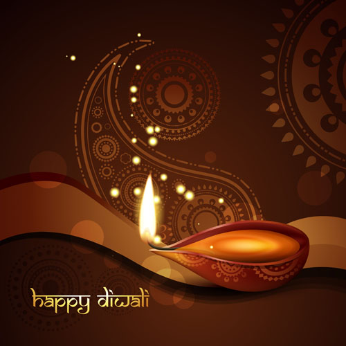 Burning candles vector background art 01