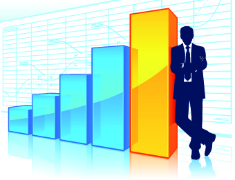 Businessman and Infographic design vector 01