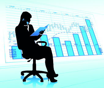 Businessman and Infographic design vector 04
