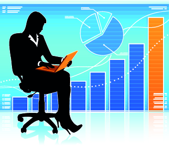 Businessman and Infographic design vector 05