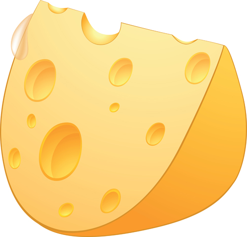 Realistic cheese design elements vector set 02