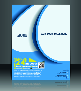 Business flyer and brochure cover design vector 11