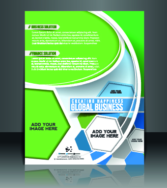 Business flyer and brochure cover design vector 18