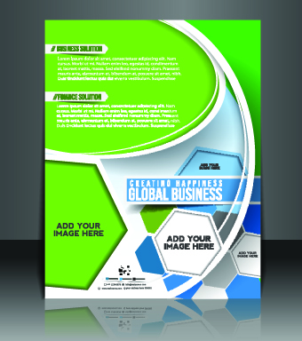 Business flyer and brochure cover design vector 04