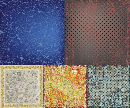 Old metal mesh with floral pattern vector Old metal mesh with floral pattern vector
