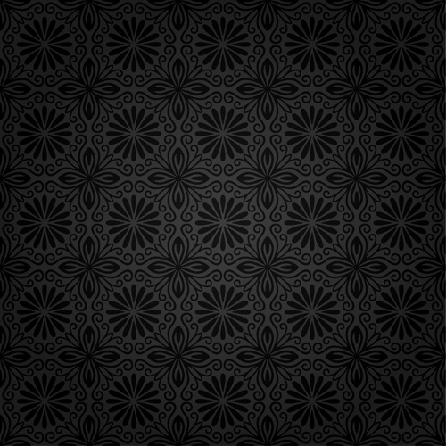 Dark ornate floral seamless pattern vector 03
