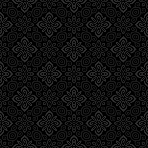 Dark ornate floral seamless pattern vector 05