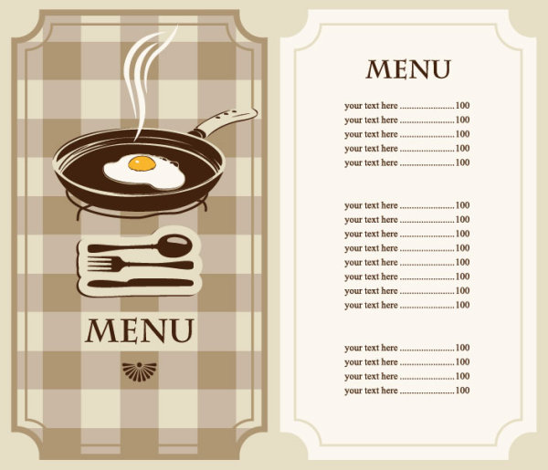 Set of cafe and restaurant menu cover template vector 04