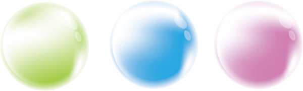 Set of 3D color Ball vector art