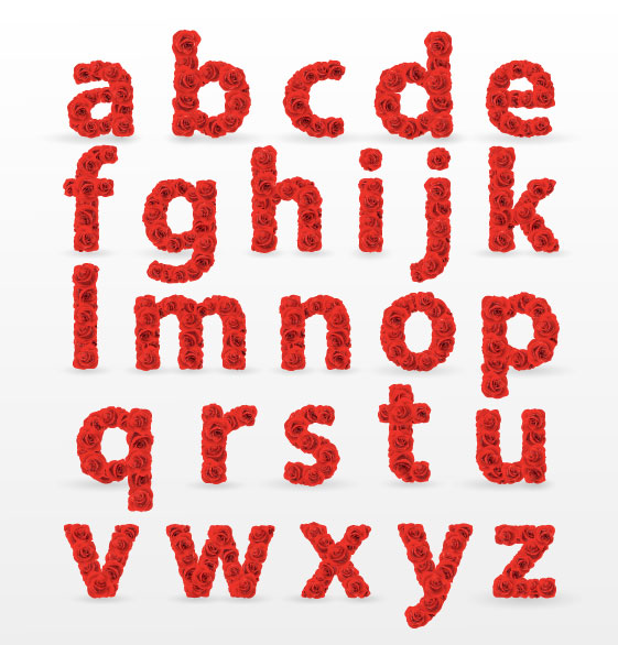with Flowers font Design 03