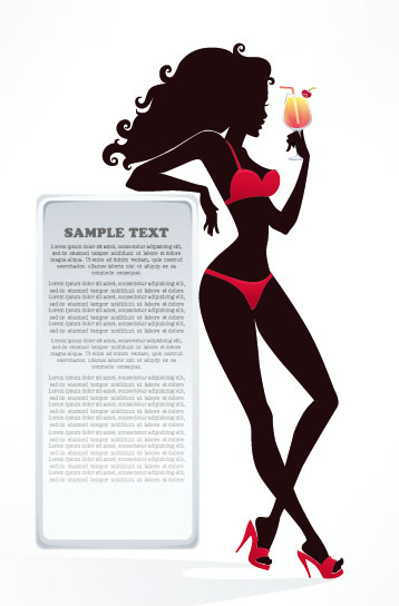 free vector Fashion Belle Silhouettes 02