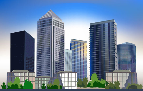 Business Buildings Design vector 01