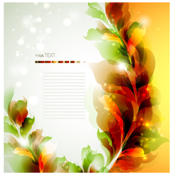 free vector Halation with Flowers background 02