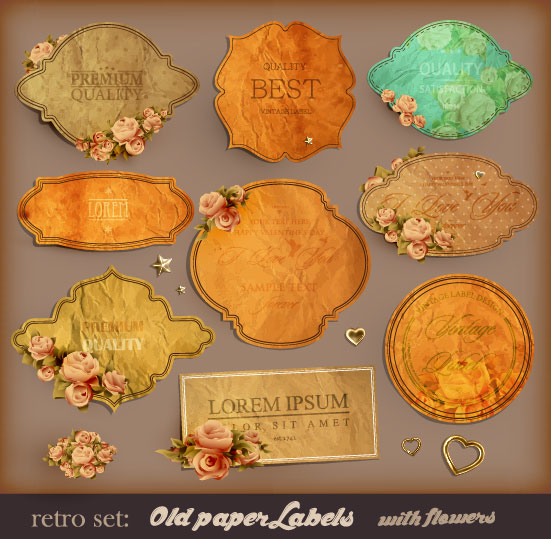 European style Exquisite Retro Label 01 free vector