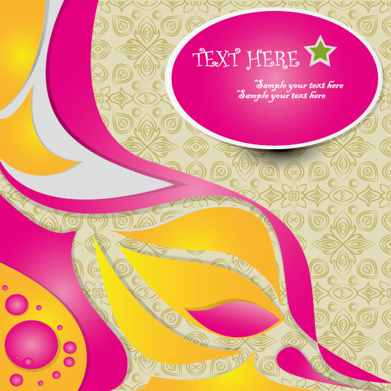 Set of Colorful abstract vector background art 05