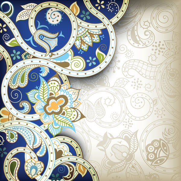 Elements of Ornate Floral Frame vector 01