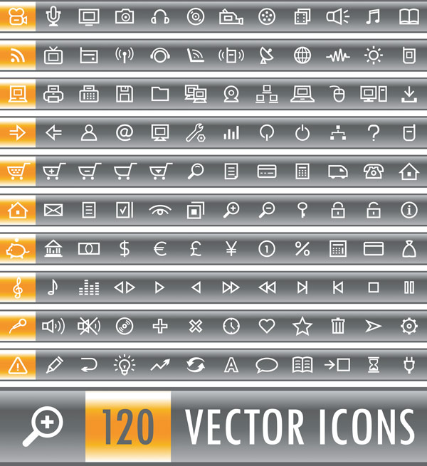 Simple icons vector vector