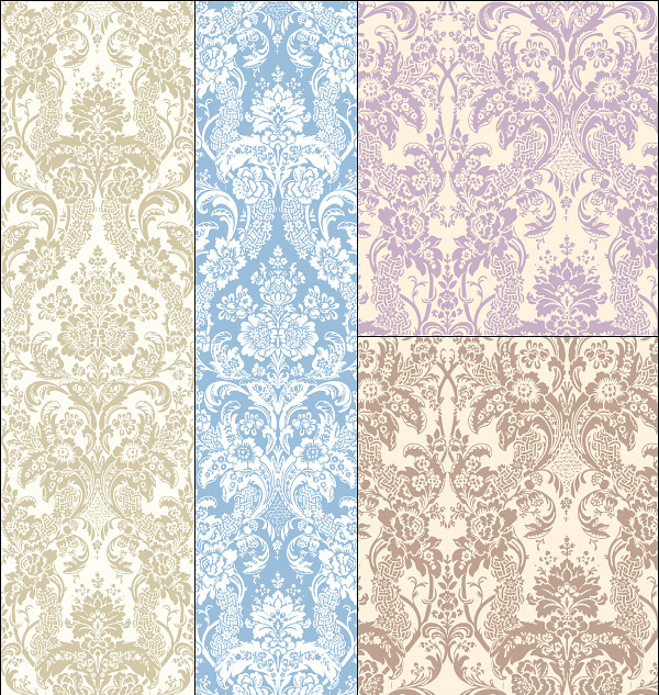 wallpaper vector Patterns material lace gorgeous european elegant classical background 