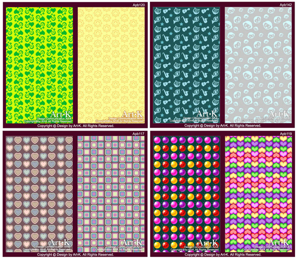 Lovely shape design backgrounds vector set