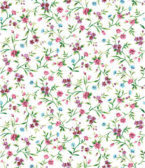 wallpaper small broken flower Simple and elegant pattern leaves flowers background 