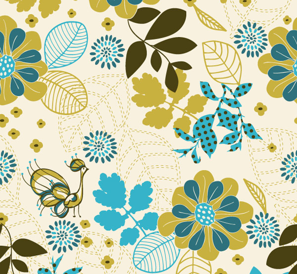 The peacock plant background vector