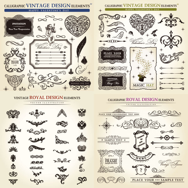 Ornate floral frame vector