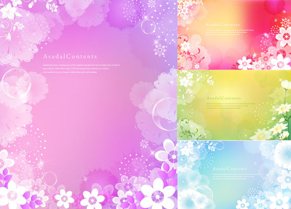 Realistic flowers background