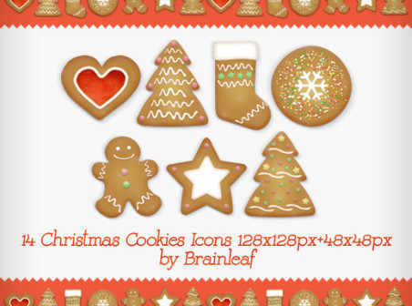 icons cookies christmas 