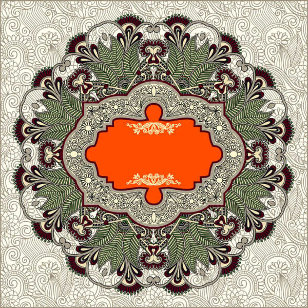 Vintage ornate Decorative pattern frames vector 01