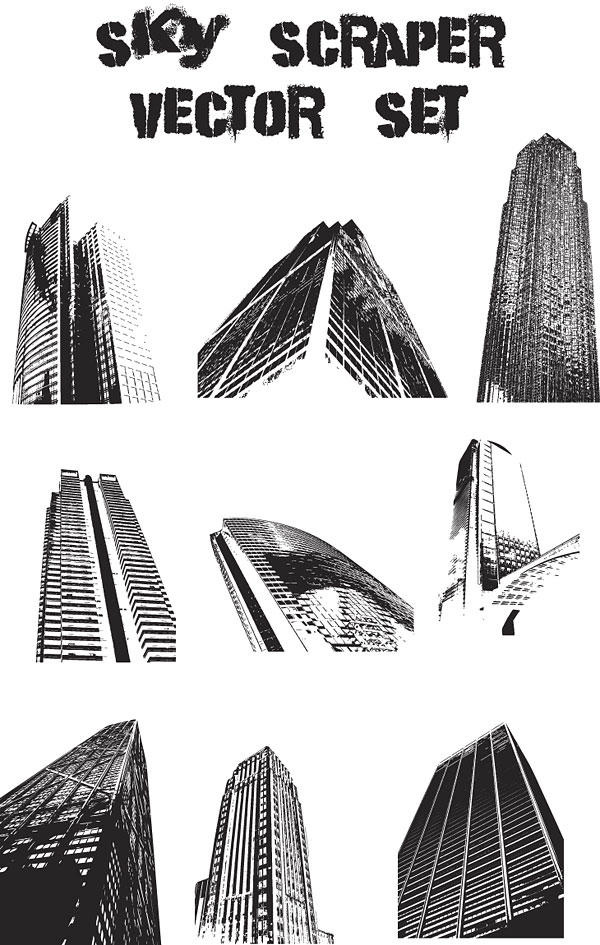 Different Sky scraper design vector graphics