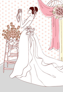 Sweet wedding set 96 vector