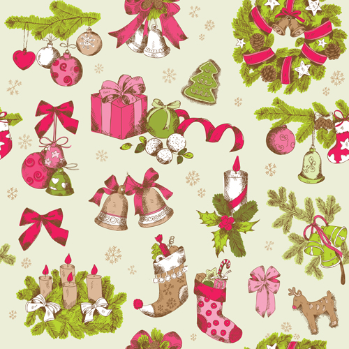 2015 xmas patterns seamless vector set 03